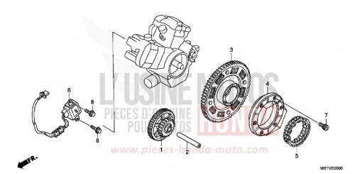 GENERATEUR D'IMPULSIONS/EMBRAYAGE DE DEMARRAGE XL1000VB de 2011